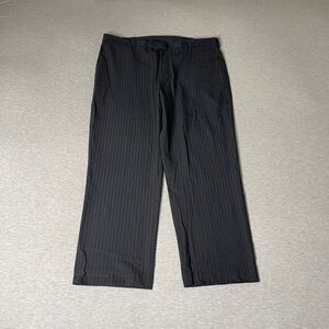 Perry Ellis Portfolio Men’s Vintage Black PinStripe Dress Pants 40x30